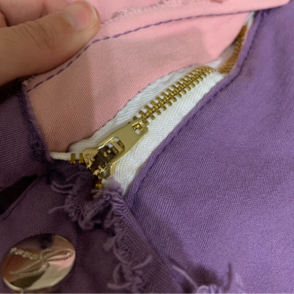 Pink purple white patchwork pants! Main character vibes. - Picture 13 of 14